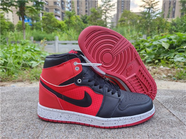 Men's Running Weapon Air Jordan 1 High Top Black/Red Shoes 489 Men's Running Weapon Air Jordan 1 High Top Black/Red Shoes 489
